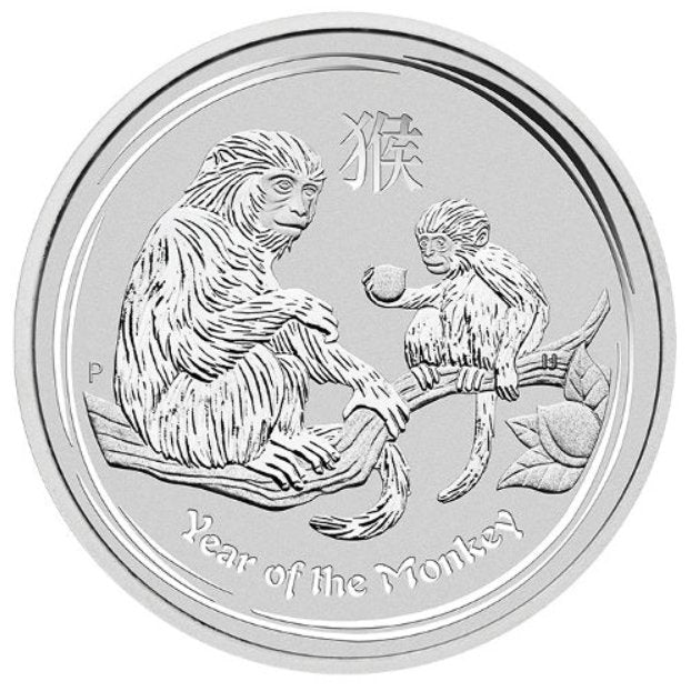 1 oz Ag - 1$ Australia - Lunar Rok Małpy - 2016