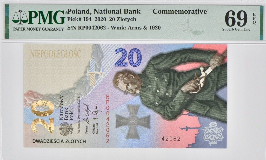 20 zł Bitwa Warszawska 1920 - 2020 rok - PMG 69 EPQ