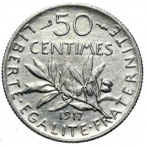 50 centymów - Francja - mix roczników - Siewczyni