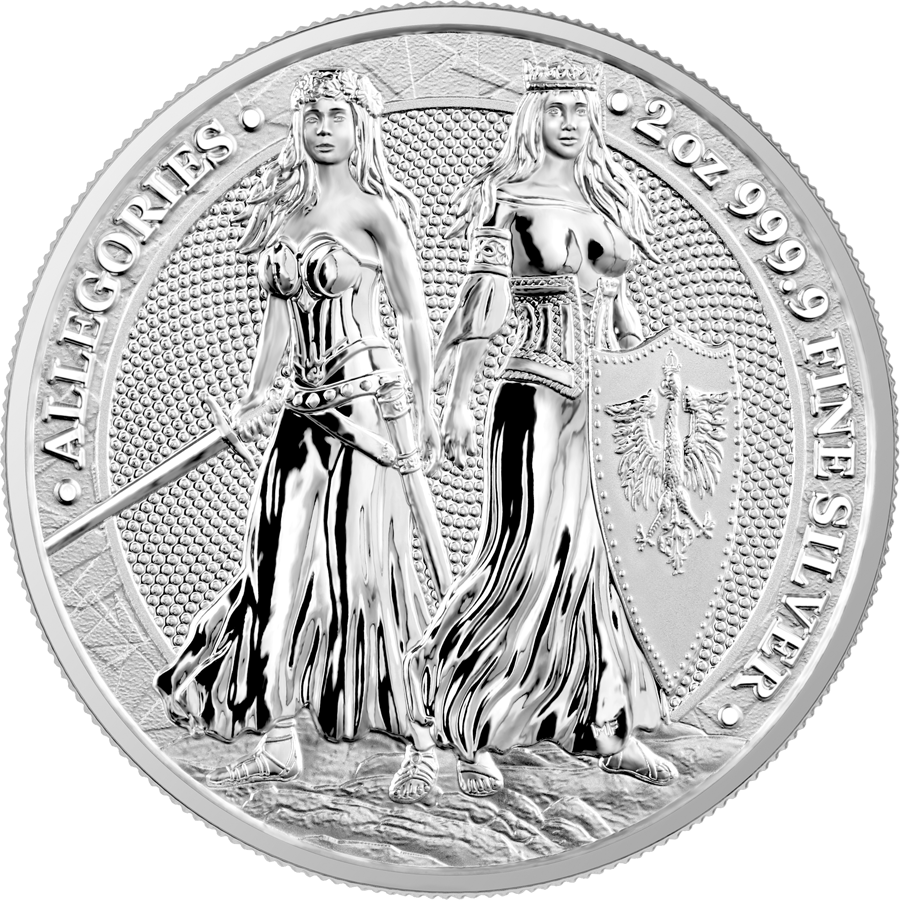2 oz Ag - Allegories Polonia & Germania 2022