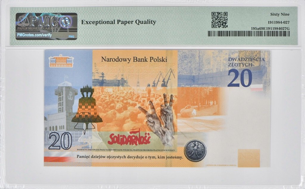 20 zł Lech Kaczyński - Warto być Polakiem - 2021 rok - PMG 69 EPQ