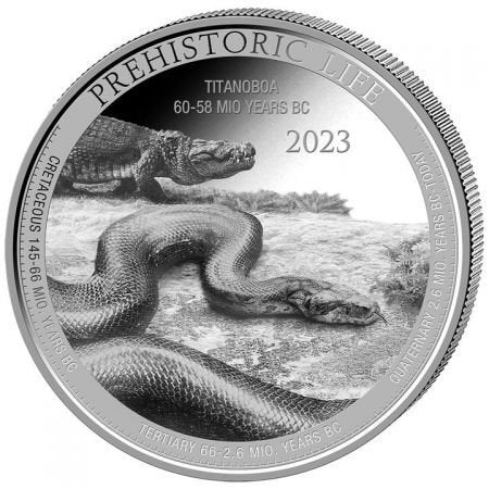 1 oz uncja - Prehistoric Life - Titanoboa 2023 - Kongo